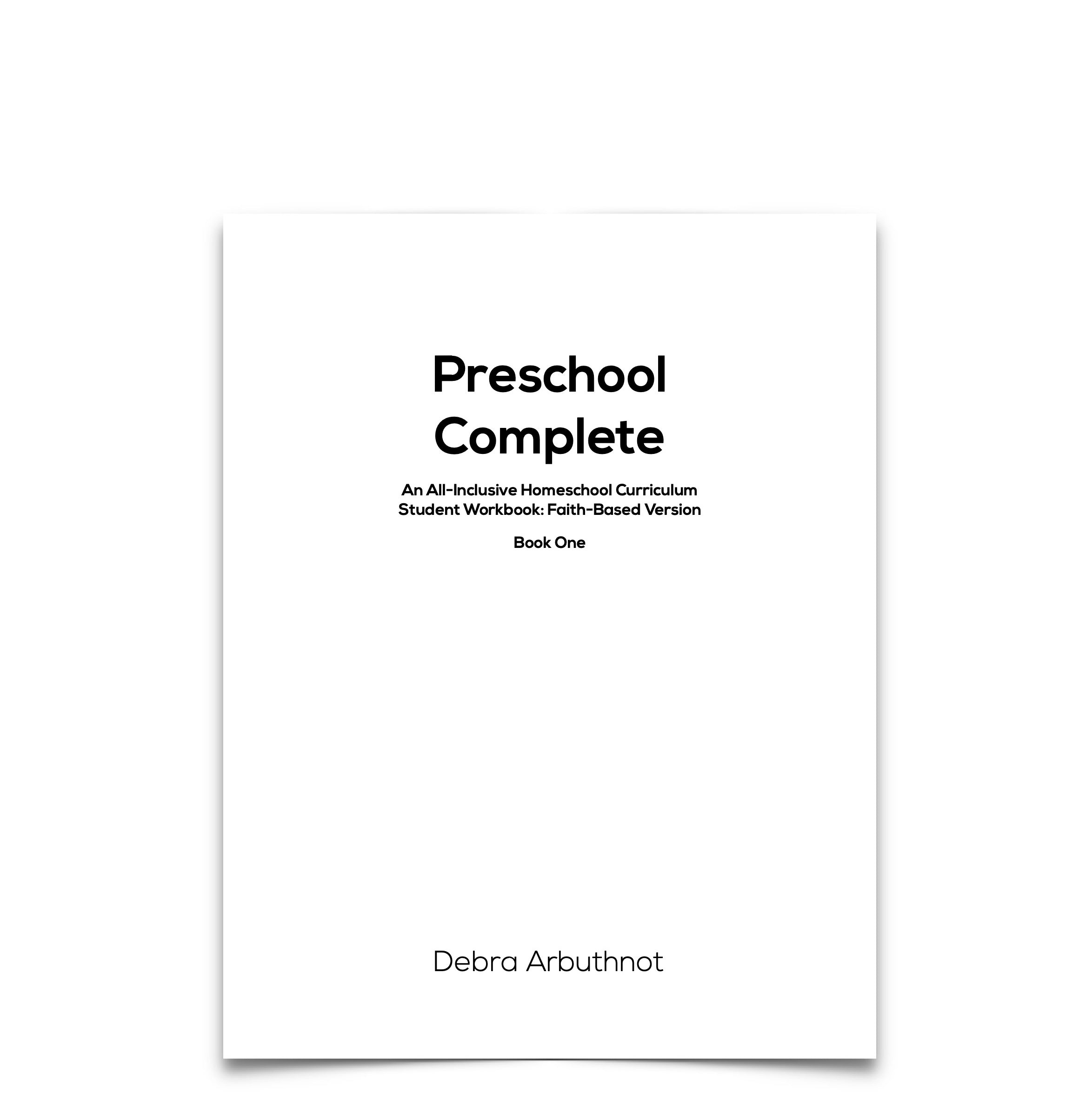 Preschool Complete Student Workbook Pages: Book One